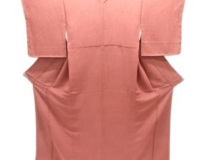 縮緬地 芝草模様小紋着物